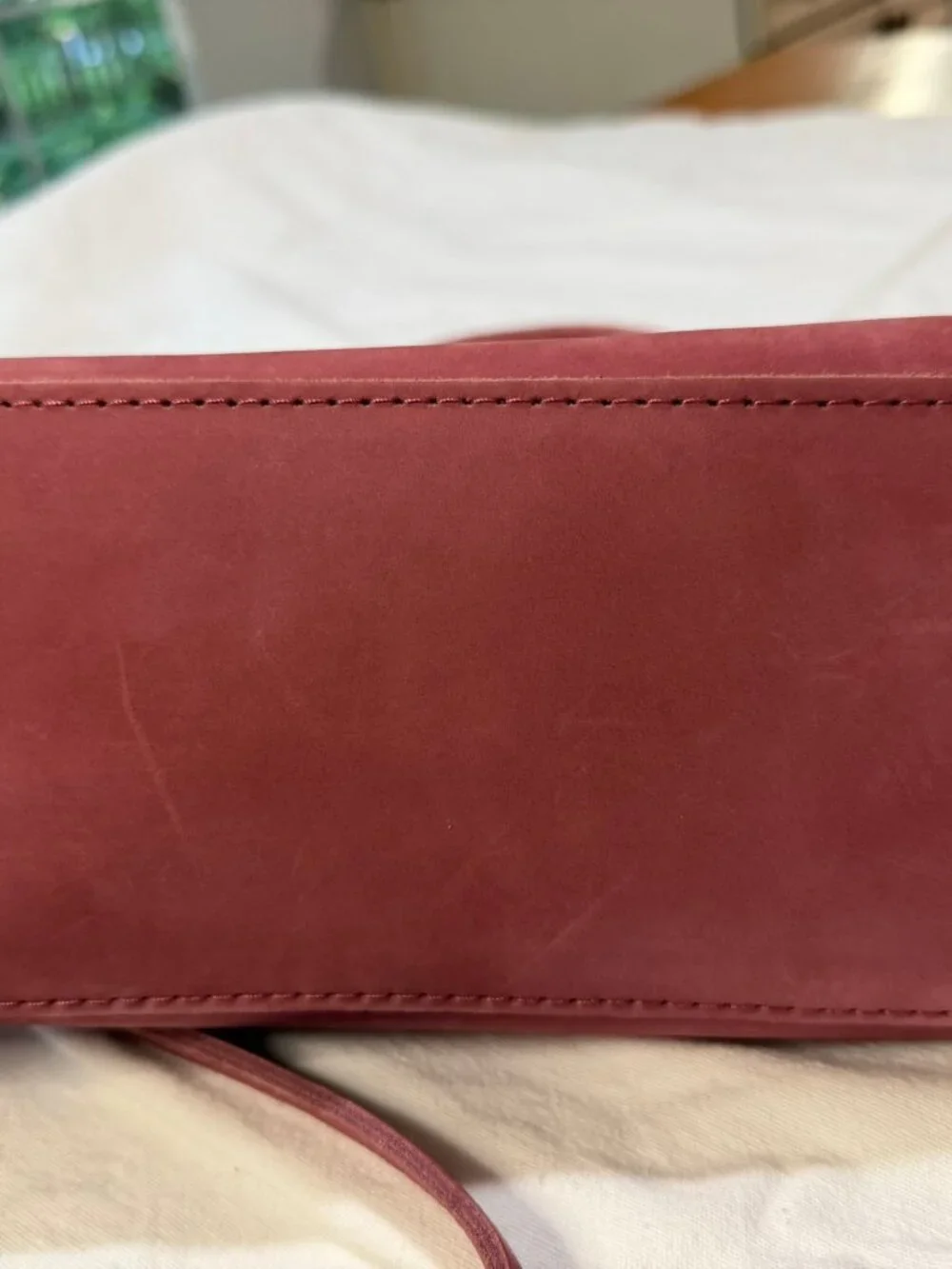 Portland Leather - Mini Cross body tote in Dusty Rose
